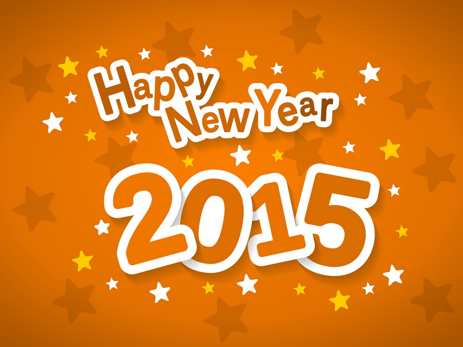 Happy New Year 2015 greeting card vector illustration